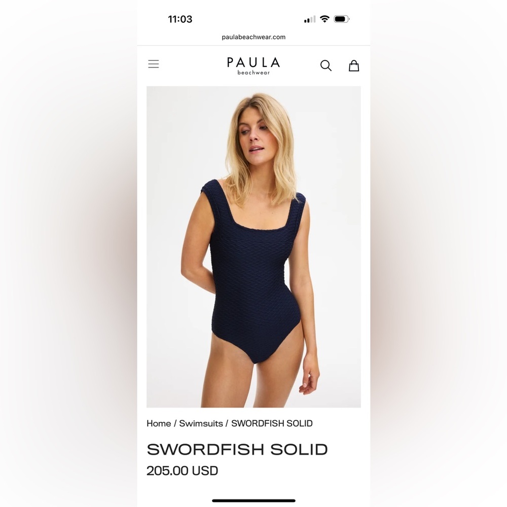 NWT - Paula Beachwear Swordfish Solid Concorde 
OPEN TO OFFERS
